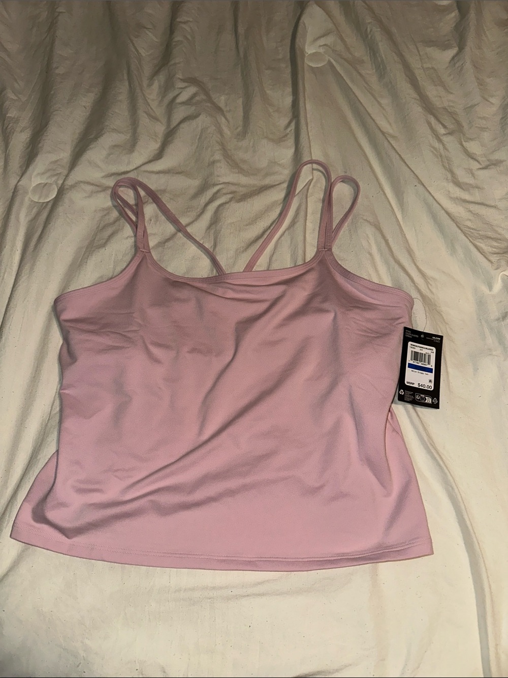 Women's Pink Double-Strap Tank Top